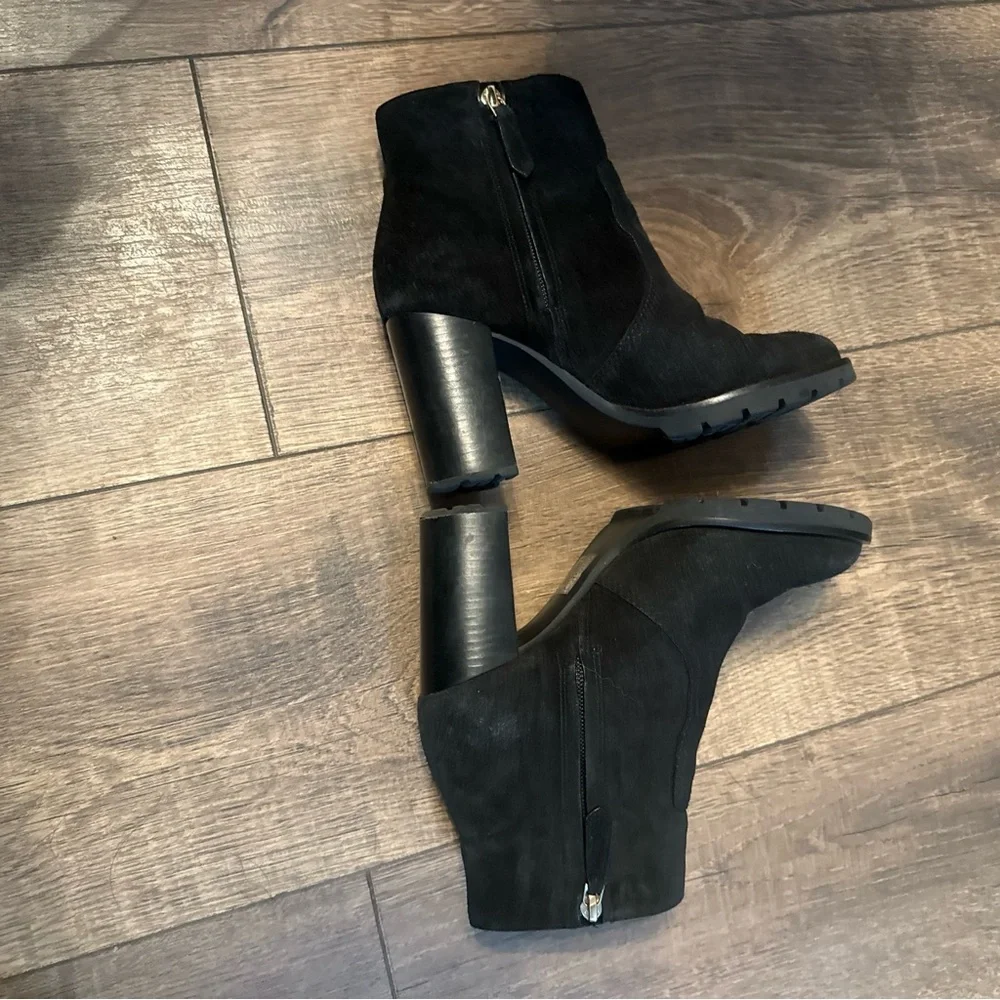 Tory Burch Black Suede Sofia Lug Boots